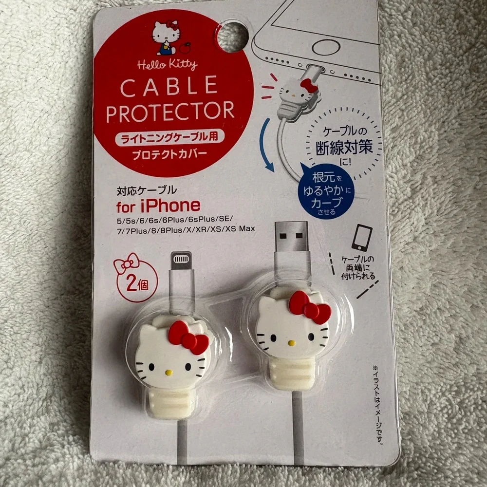 Sanrio Hello Kitty Cable Protector - Red and White